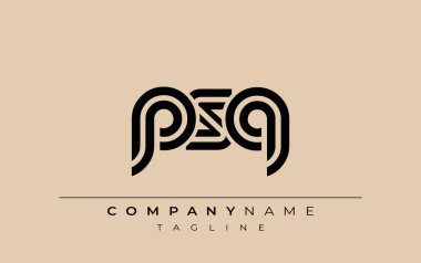 PSQ Yaratıcı Eşsiz Modern Harf Logosu Tasarımı. Benzersiz bir harf dizaynına sahip stilize logo, soyut minimalist estetik ve modern cazibe sunar.