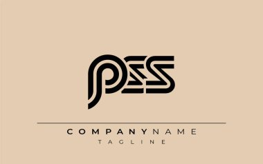 PSS Yaratıcı Eşsiz Modern Harf Logosu Tasarımı. Benzersiz bir harf dizaynına sahip stilize logo, soyut minimalist estetik ve modern cazibe sunar.