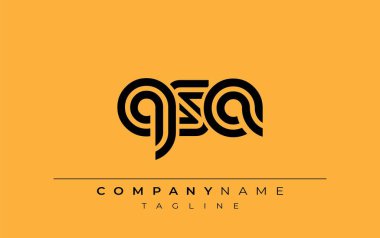 QSA Yaratıcı Eşsiz Modern Harf Logosu Tasarımı. Benzersiz bir harf dizaynına sahip stilize logo, soyut minimalist estetik ve modern cazibe sunar.