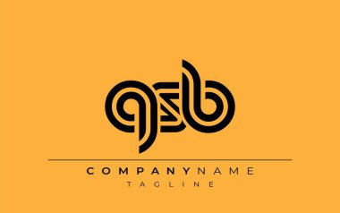 QSB Yaratıcı Eşsiz Modern Harf Logosu Tasarımı. Benzersiz bir harf dizaynına sahip stilize logo, soyut minimalist estetik ve modern cazibe sunar.