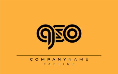 QSO Yaratıcı Eşsiz Modern Harf Logosu Tasarımı. Benzersiz bir harf dizaynına sahip stilize logo, soyut minimalist estetik ve modern cazibe sunar.