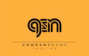 QSN Yaratıcı Eşsiz Modern Harf Logosu Tasarımı. Benzersiz bir harf dizaynına sahip stilize logo, soyut minimalist estetik ve modern cazibe sunar.