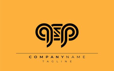 QSP Yaratıcı Eşsiz Modern Harf Logosu Tasarımı. Benzersiz bir harf dizaynına sahip stilize logo, soyut minimalist estetik ve modern cazibe sunar.