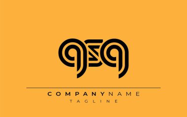 QSQ Yaratıcı Eşsiz Modern Harf Logosu Tasarımı. Benzersiz bir harf dizaynına sahip stilize logo, soyut minimalist estetik ve modern cazibe sunar.