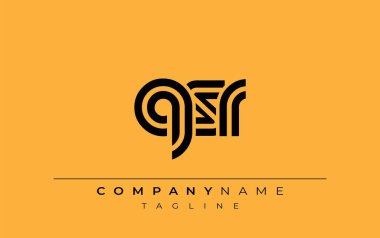 QSR Yaratıcı Eşsiz Modern Harf Logosu Tasarımı. Benzersiz bir harf dizaynına sahip stilize logo, soyut minimalist estetik ve modern cazibe sunar.