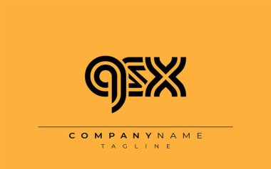 QSX Yaratıcı Eşsiz Modern Harf Logosu Tasarımı. Benzersiz bir harf dizaynına sahip stilize logo, soyut minimalist estetik ve modern cazibe sunar.