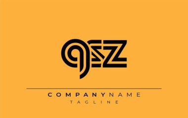 QSZ Yaratıcı Eşsiz Modern Harf Logosu Tasarımı. Benzersiz bir harf dizaynına sahip stilize logo, soyut minimalist estetik ve modern cazibe sunar.