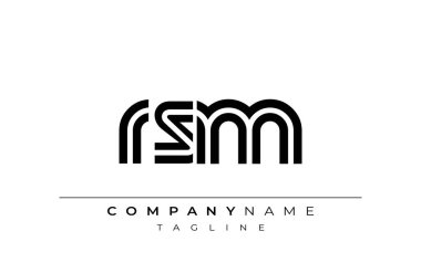RSM Yaratıcı Eşsiz Modern Harf Logosu Tasarımı. Benzersiz bir harf dizaynına sahip stilize logo, soyut minimalist estetik ve modern cazibe sunar.