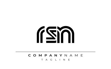 RSN Yaratıcı Eşsiz Modern Harf Logosu Tasarımı. Benzersiz bir harf dizaynına sahip stilize logo, soyut minimalist estetik ve modern cazibe sunar.