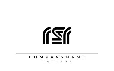 RSR Yaratıcı Eşsiz Modern Harf Logosu Tasarımı. Benzersiz bir harf dizaynına sahip stilize logo, soyut minimalist estetik ve modern cazibe sunar.