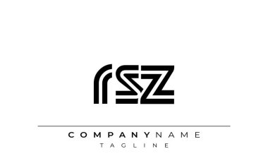 RSZ Yaratıcı Eşsiz Modern Harf Logosu Tasarımı. Benzersiz bir harf dizaynına sahip stilize logo, soyut minimalist estetik ve modern cazibe sunar.
