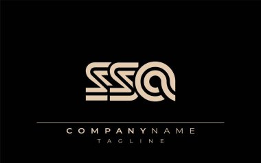 SSA Yaratıcı Eşsiz Modern Harf Logosu Tasarımı. Benzersiz bir harf dizaynına sahip stilize logo, soyut minimalist estetik ve modern cazibe sunar.