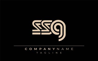 SSG Yaratıcı Eşsiz Modern Harf Logosu Tasarımı. Benzersiz bir harf dizaynına sahip stilize logo, soyut minimalist estetik ve modern cazibe sunar.