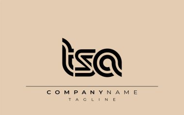 TSA Yaratıcı Eşsiz Modern Harf Logosu Tasarımı. Benzersiz bir harf dizaynına sahip stilize logo, soyut minimalist estetik ve modern cazibe sunar.