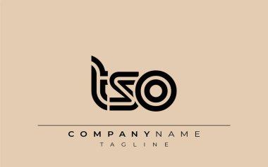 TSO Yaratıcı Eşsiz Modern Harf Logosu Tasarımı. Benzersiz bir harf dizaynına sahip stilize logo, soyut minimalist estetik ve modern cazibe sunar.