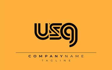 USG Yaratıcı Eşsiz Modern Harf Logosu Tasarımı. Benzersiz bir harf dizaynına sahip stilize logo, soyut minimalist estetik ve modern cazibe sunar.