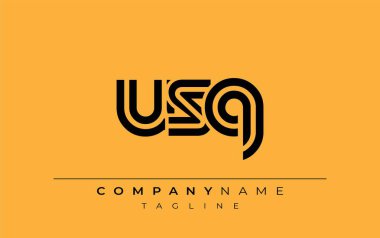 USQ Yaratıcı Eşsiz Modern Harf Logosu Tasarımı. Benzersiz bir harf dizaynına sahip stilize logo, soyut minimalist estetik ve modern cazibe sunar.