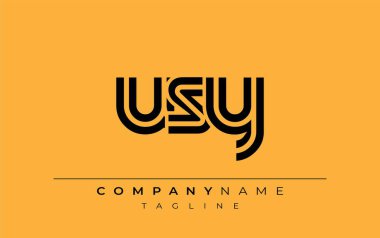 USY Yaratıcı Eşsiz Modern Harf Logosu Tasarımı. Benzersiz bir harf dizaynına sahip stilize logo, soyut minimalist estetik ve modern cazibe sunar.