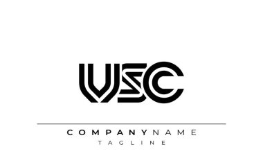 VSC Yaratıcı Eşsiz Modern Harf Logosu Tasarımı. Benzersiz bir harf dizaynına sahip stilize logo, soyut minimalist estetik ve modern cazibe sunar.