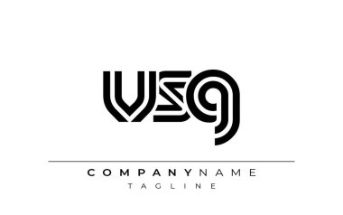VSG Yaratıcı Eşsiz Modern Harf Logosu Tasarımı. Benzersiz bir harf dizaynına sahip stilize logo, soyut minimalist estetik ve modern cazibe sunar.
