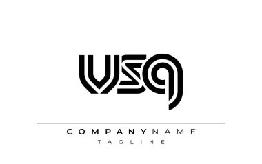 VSQ Yaratıcı Eşsiz Modern Harf Logosu Tasarımı. Benzersiz bir harf dizaynına sahip stilize logo, soyut minimalist estetik ve modern cazibe sunar.