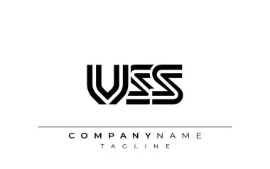 VSS Yaratıcı Eşsiz Modern Harf Logosu Tasarımı. Benzersiz bir harf dizaynına sahip stilize logo, soyut minimalist estetik ve modern cazibe sunar.