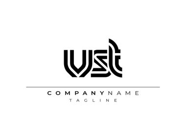 VST Yaratıcı Eşsiz Modern Harf Logosu Tasarımı. Benzersiz bir harf dizaynına sahip stilize logo, soyut minimalist estetik ve modern cazibe sunar.