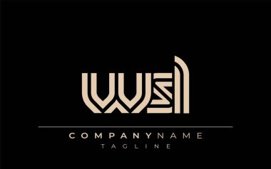 WSL Yaratıcı Eşsiz Modern Harf Logosu Tasarımı. Benzersiz bir harf dizaynına sahip stilize logo, soyut minimalist estetik ve modern cazibe sunar.