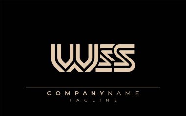 WSS Yaratıcı Eşsiz Modern Harf Logosu Tasarımı. Benzersiz bir harf dizaynına sahip stilize logo, soyut minimalist estetik ve modern cazibe sunar.