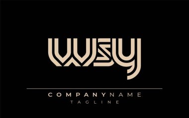 WSY Yaratıcı Eşsiz Modern Harf Logosu Tasarımı. Benzersiz bir harf dizaynına sahip stilize logo, soyut minimalist estetik ve modern cazibe sunar.