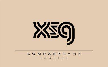 XSG Yaratıcı Eşsiz Modern Harf Logosu Tasarımı. Benzersiz bir harf dizaynına sahip stilize logo, soyut minimalist estetik ve modern cazibe sunar.