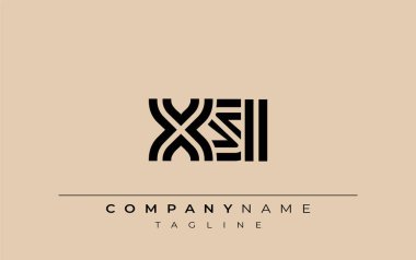 XSI Yaratıcı Eşsiz Modern Harf Logosu Tasarımı. Benzersiz bir harf dizaynına sahip stilize logo, soyut minimalist estetik ve modern cazibe sunar.