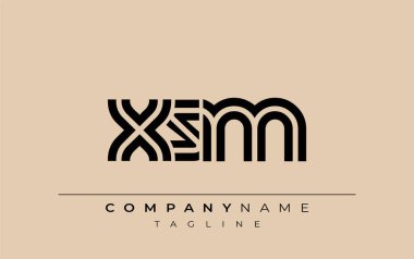 XSM Yaratıcı Eşsiz Modern Harf Logosu Tasarımı. Benzersiz bir harf dizaynına sahip stilize logo, soyut minimalist estetik ve modern cazibe sunar.