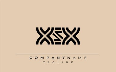 XSX Yaratıcı Eşsiz Modern Harf Logosu Tasarımı. Benzersiz bir harf dizaynına sahip stilize logo, soyut minimalist estetik ve modern cazibe sunar.