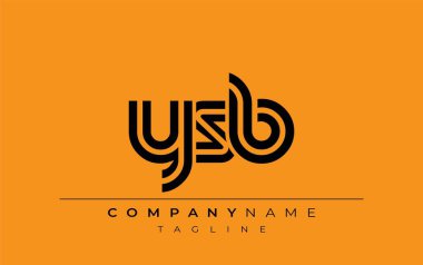YSB Yaratıcı Eşsiz Modern Harf Logosu Tasarımı. Benzersiz bir harf dizaynına sahip stilize logo, soyut minimalist estetik ve modern cazibe sunar.