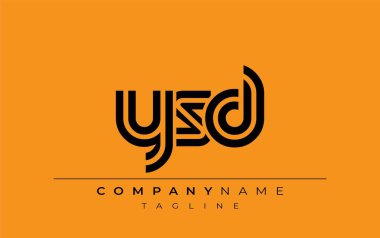 YSD Yaratıcı Eşsiz Modern Harf Logosu Tasarımı. Benzersiz bir harf dizaynına sahip stilize logo, soyut minimalist estetik ve modern cazibe sunar.