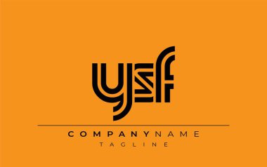 YSF Yaratıcı Eşsiz Modern Harf Logosu Tasarımı. Benzersiz bir harf dizaynına sahip stilize logo, soyut minimalist estetik ve modern cazibe sunar.