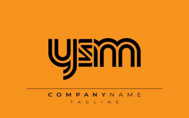 YSM Yaratıcı Eşsiz Modern Harf Logosu Tasarımı. Benzersiz bir harf dizaynına sahip stilize logo, soyut minimalist estetik ve modern cazibe sunar.