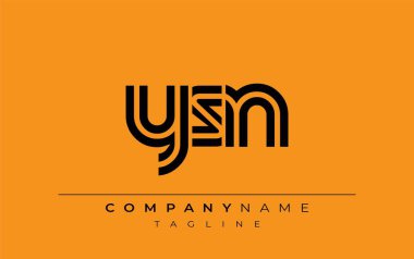 YSN Yaratıcı Eşsiz Modern Harf Logosu Tasarımı. Benzersiz bir harf dizaynına sahip stilize logo, soyut minimalist estetik ve modern cazibe sunar.