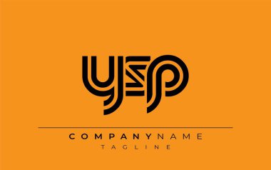 YSP Yaratıcı Eşsiz Modern Harf Logosu Tasarımı. Benzersiz bir harf dizaynına sahip stilize logo, soyut minimalist estetik ve modern cazibe sunar.