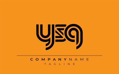 YSQ Yaratıcı Eşsiz Modern Harf Logosu Tasarımı. Benzersiz bir harf dizaynına sahip stilize logo, soyut minimalist estetik ve modern cazibe sunar.