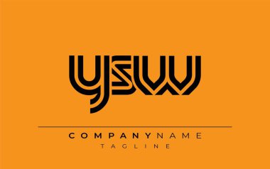 YSW Yaratıcı Eşsiz Modern Harf Logosu Tasarımı. Benzersiz bir harf dizaynına sahip stilize logo, soyut minimalist estetik ve modern cazibe sunar.