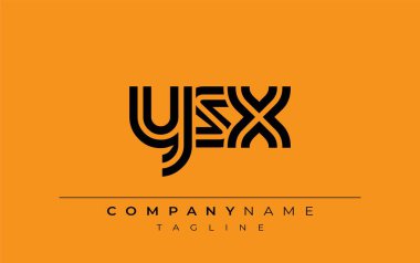 YSX Yaratıcı Eşsiz Modern Harf Logosu Tasarımı. Benzersiz bir harf dizaynına sahip stilize logo, soyut minimalist estetik ve modern cazibe sunar.