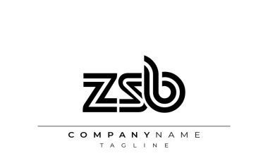 ZSB Yaratıcı Eşsiz Modern Harf Logosu Tasarımı. Benzersiz bir harf dizaynına sahip stilize logo, soyut minimalist estetik ve modern cazibe sunar.