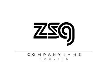 ZSG Yaratıcı Eşsiz Modern Harf Logosu Tasarımı. Benzersiz bir harf dizaynına sahip stilize logo, soyut minimalist estetik ve modern cazibe sunar.