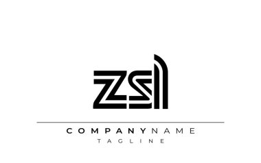 ZSL Yaratıcı Eşsiz Modern Harf Logosu Tasarımı. Benzersiz bir harf dizaynına sahip stilize logo, soyut minimalist estetik ve modern cazibe sunar.