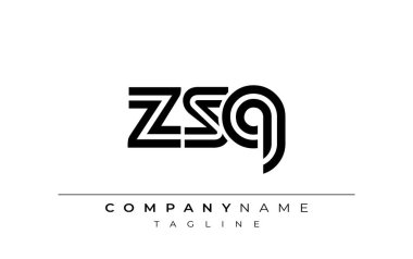 ZSQ Yaratıcı Eşsiz Modern Harf Logosu Tasarımı. Benzersiz bir harf dizaynına sahip stilize logo, soyut minimalist estetik ve modern cazibe sunar.