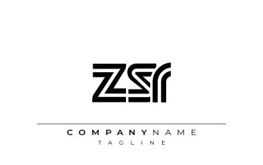 ZSR Yaratıcı Eşsiz Modern Harf Logosu Tasarımı. Benzersiz bir harf dizaynına sahip stilize logo, soyut minimalist estetik ve modern cazibe sunar.
