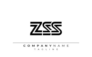 ZSS Yaratıcı Eşsiz Modern Harf Logosu Tasarımı. Benzersiz bir harf dizaynına sahip stilize logo, soyut minimalist estetik ve modern cazibe sunar.