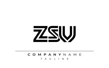 ZSV Yaratıcı Eşsiz Modern Harf Logosu Tasarımı. Benzersiz bir harf dizaynına sahip stilize logo, soyut minimalist estetik ve modern cazibe sunar.